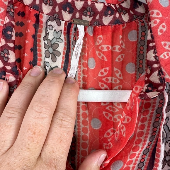 Free People Moonlight Mile Boho Button Down Top - Picture 3 of 4
